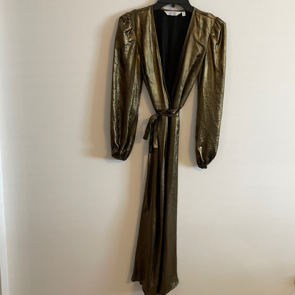 &OtherStories LA Atelier Size2 Gold Wrap Dress